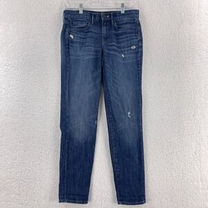 Vince Blue Denim Mason Relaxed Rolled Jeans Womens Mid-Rise Casual Size 25